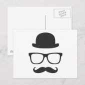 Carte Postale Moustache très anglaise (Devant / Derrière)