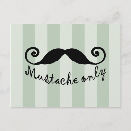 Carte Postale moustache uniquement (Devant)