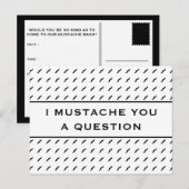 Carte Postale Moustache Vous Une Question Mood Stripe (Devant / Derrière)