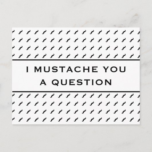 Carte Postale Moustache Vous Une Question Mood Stripe (Devant)