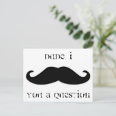Carte Postale Moustache you a question invitation (Debout devant)