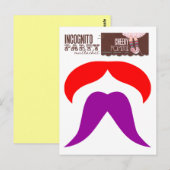 Carte Postale Moustaches de fête incognito 2 (Devant / Derrière)