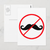 Carte Postale Moustaches interdites ! (Devant / Derrière)