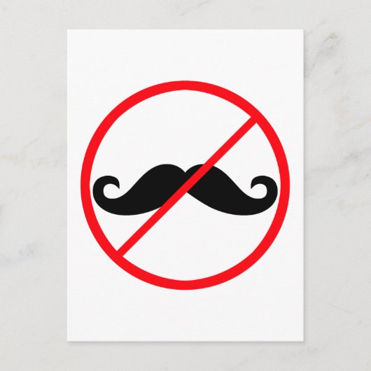 Carte Postale Moustaches interdites ! (Devant)