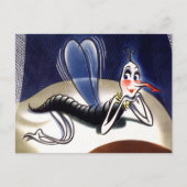 Carte Postale Moustique Paludisme Madame Vintage (Devant)