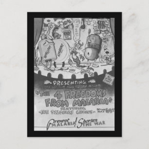 Carte Postale Moustiques répulsifs contre le paludisme