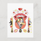 Carte Postale Mouth zipper exit and entrance (Devant)