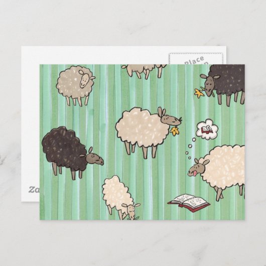Carte Postale Mouton (Devant / Derrière)