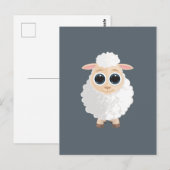 Carte Postale Mouton blanc (Devant / Derrière)