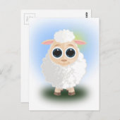 Carte Postale Mouton blanc (Devant / Derrière)