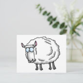 Carte Postale mouton blanc (Debout devant)