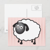 Carte Postale Mouton blanc (Devant / Derrière)