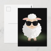 Carte Postale Mouton cool (Devant / Derrière)