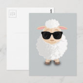 Carte Postale Mouton cool (Devant / Derrière)