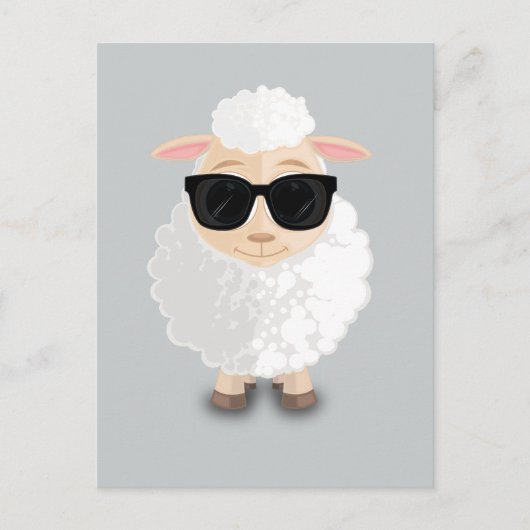 Carte Postale Mouton cool (Devant)