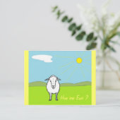 Carte Postale Mouton Dans Un Champ (Debout devant)