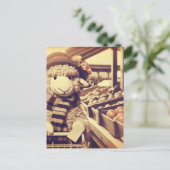 Carte Postale Mouton de shopping adorable (Debout devant)