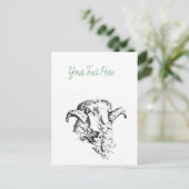 Carte Postale Mouton funky et mignon (Debout devant)