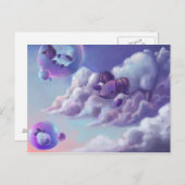 Carte postale mouton mignonne (Devant / Derrière)