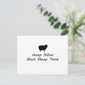 Carte Postale mouton noir (Debout devant)