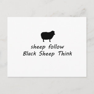 Carte Postale mouton noir