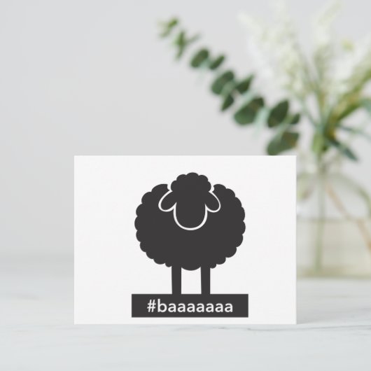 Carte Postale Mouton noir #baaaa (Debout devant)