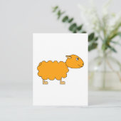 Carte Postale Mouton orange (Debout devant)