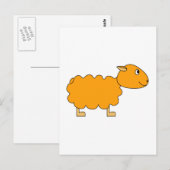 Carte Postale Mouton orange (Devant / Derrière)