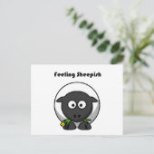 Carte Postale Mouton penaud Dessin animé de mouton mignon avec u (Debout devant)