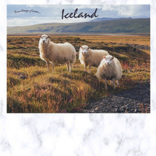 Carte Postale Moutons à Thorsmork en Islande