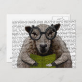 Carte Postale Moutons intelligents (Devant / Derrière)