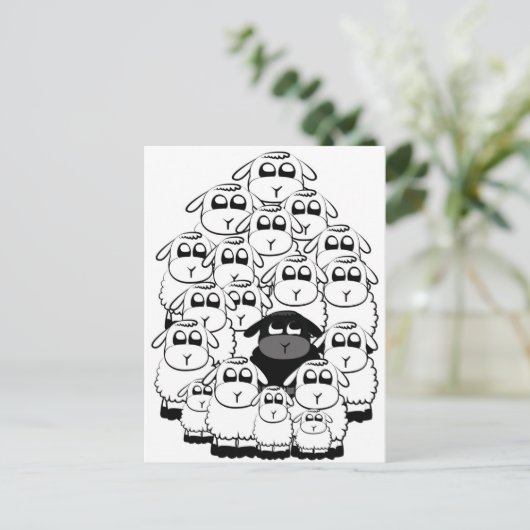 Carte Postale Moutons noirs (Debout devant)