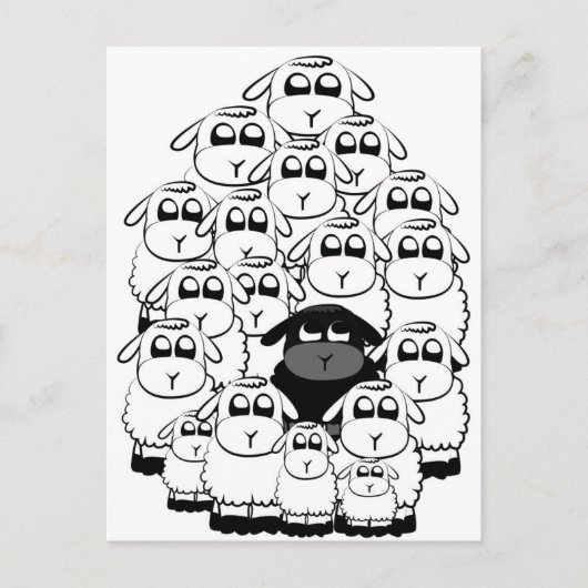 Carte Postale Moutons noirs (Devant)