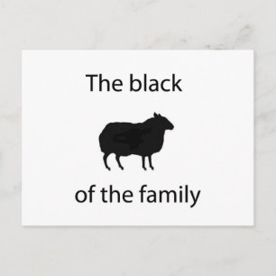 Carte Postale Moutons noirs de la famille