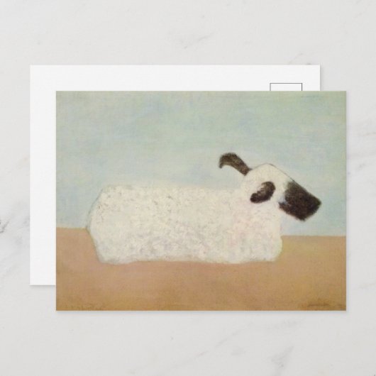 Carte postale Moutons (par Milton Avery) (Devant / Derrière)
