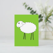 Carte Postale Moutons sur Arrière - plan vert. (Debout devant)