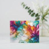 Carte Postale Mouvement Abstrait Encre d'alcool dynamique (Debout devant)