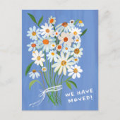 Carte Postale MOUVEMENT FAIRE-PART Cute Daisy Bouquet peint main (Devant)