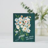 Carte Postale MOUVEMENT FAIRE-PART Cute Daisy Bouquet peint main (Debout devant)