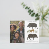 Carte Postale MOUVEMENT FAIRE-PART Javelina Famille Désert PERSO (Debout devant)