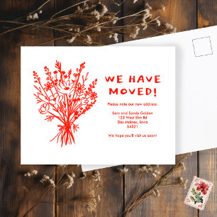 Carte Postale MOUVEMENT Fleur sauvage FAIRE-PART Bouquet mignon 