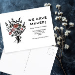 Carte Postale MOUVEMENT Fleur sauvage FAIRE-PART Bouquet mignon<br><div class="desc">Envoyez un message sur votre déménagement à des amis et des membres de votre famille avec ce bel art floral. Customisez cette carte dessinée à la main avec votre propre texte à l'avant et à l'arrière ! Customisez en cliquant sur "personnaliser" pour modifier le texte ou "modifier la conception" pour...</div>