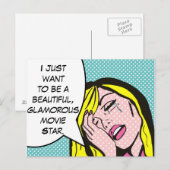 Carte postale Movie Star Pop Art (Devant / Derrière)