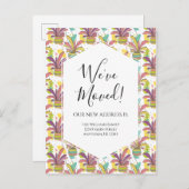 Carte Postale Moving Faire-part coloré Poted Plante moderne (Devant / Derrière)