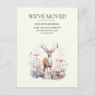 Carte Postale Moving Faire-part Deer Antlers Forest