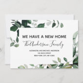 Carte postale Moving Faire-part Eucalyptus Greener (Devant)