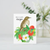 Carte Postale Moving Faire-part Georgia pêche Cherokee Rose (Debout devant)