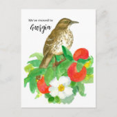 Carte Postale Moving Faire-part Georgia pêche Cherokee Rose (Devant)