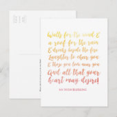 Carte postale Moving Faire-part Irish Blessing (Devant / Derrière)