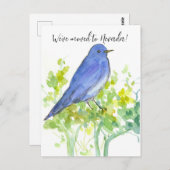 Carte Postale Moving Faire-part Nevada Bluebird Sagebrush (Devant / Derrière)